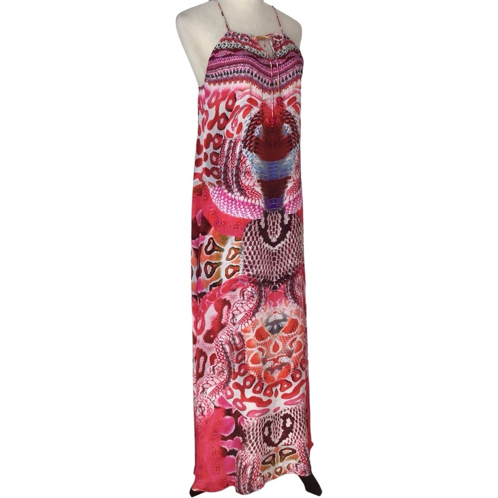 Shahida Parides Silk Python Maxi Dress Size Small NEW - Picture 3 of 14